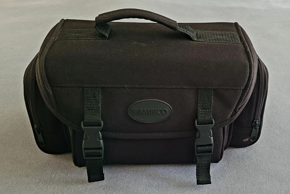 AMBICO Camera/Camcorder Carrying Case W/Three Outer Pockets & Padded Interior